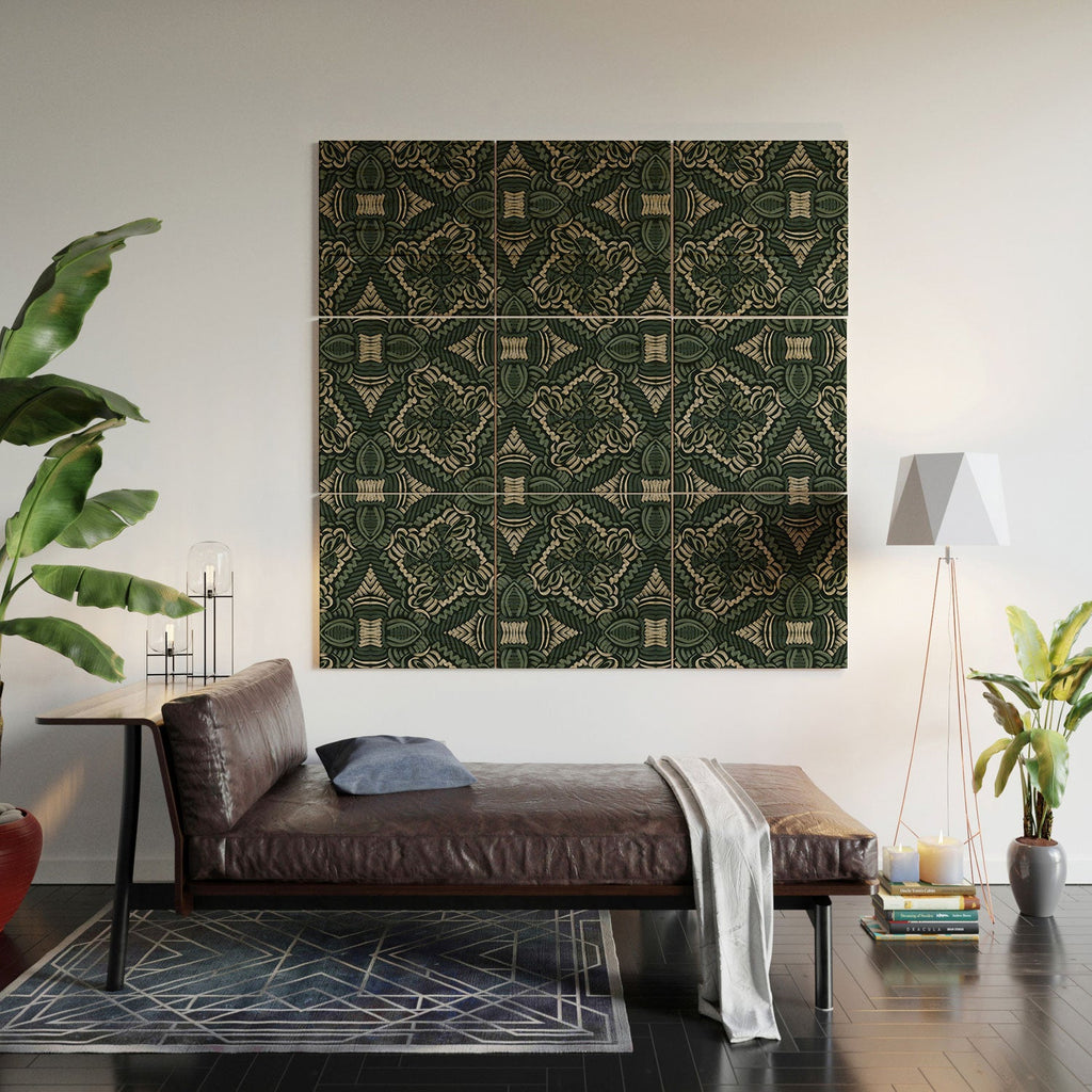 Marta Barragan Camarasa Intricate Forest Mosaic Wood Wall Mural