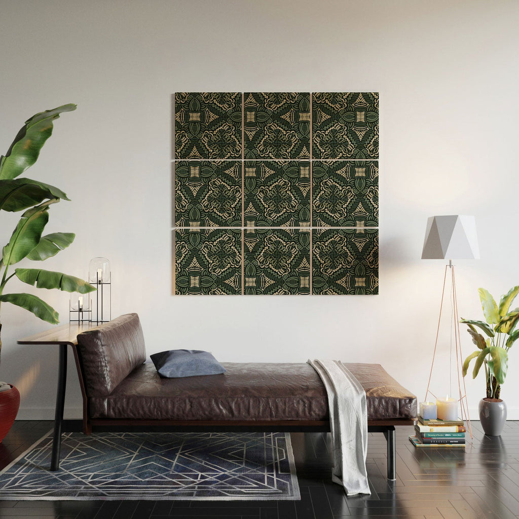Marta Barragan Camarasa Intricate Forest Mosaic Wood Wall Mural