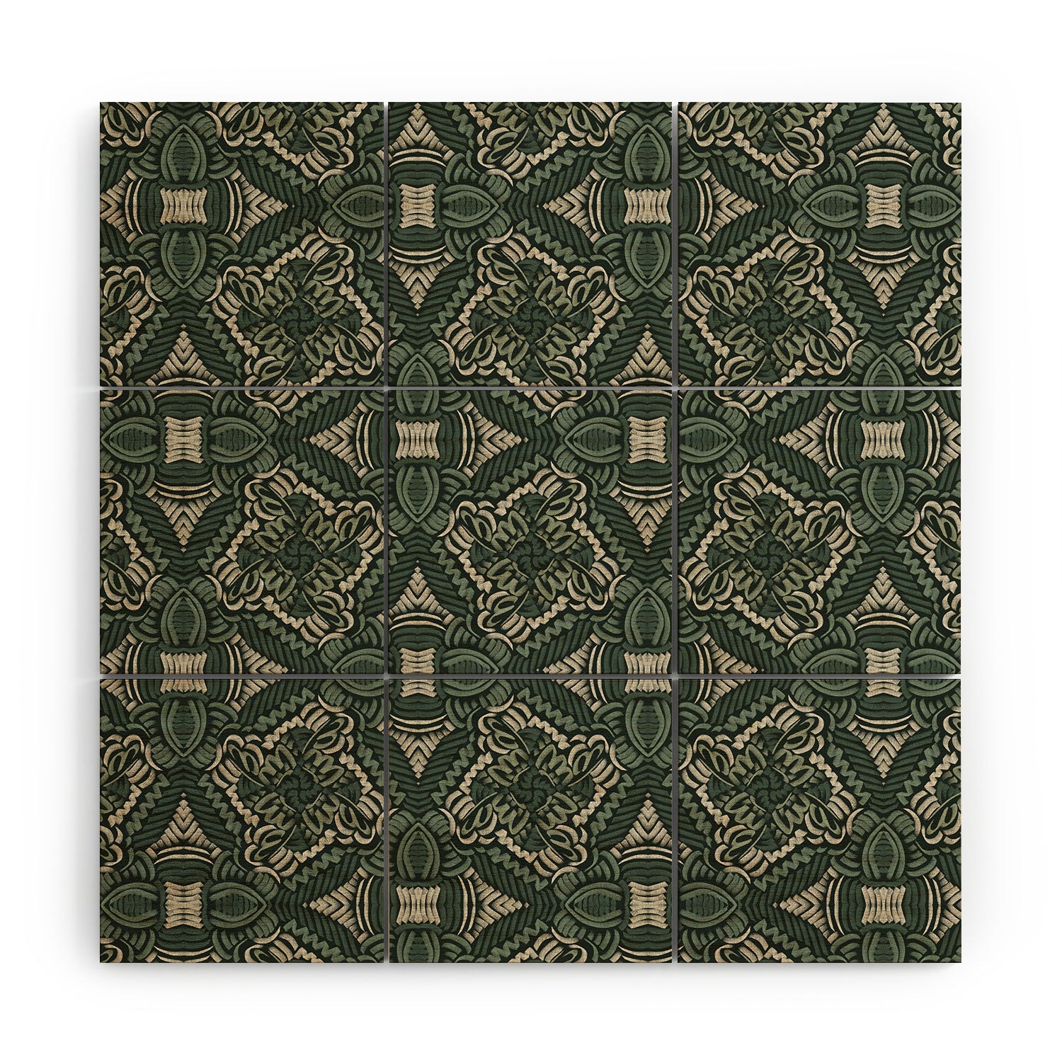 Marta Barragan Camarasa Intricate Forest Mosaic Wood Wall Mural