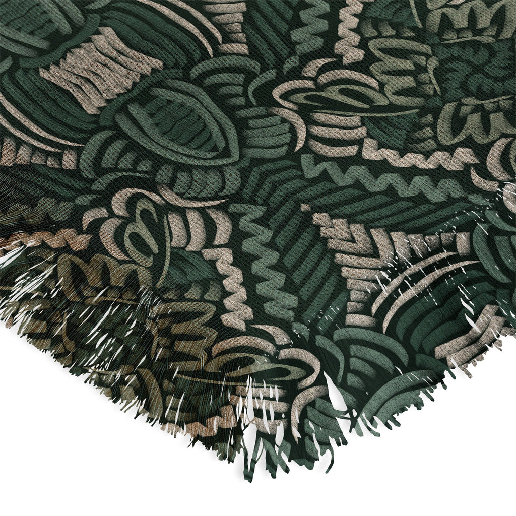 Marta Barragan Camarasa Intricate Forest Mosaic Throw Blanket