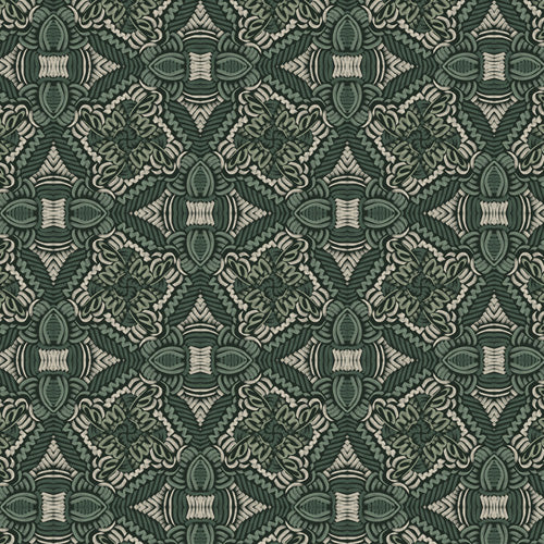 Marta Barragan Camarasa Intricate Forest Mosaic Shower Curtain