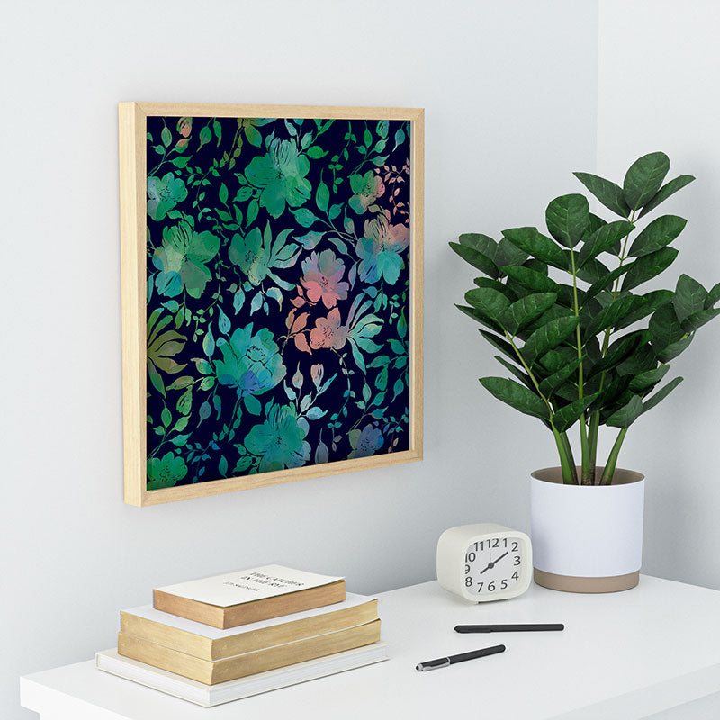 Marta Barragan Camarasa Lush Evening Botanicals Recessed Framing Square