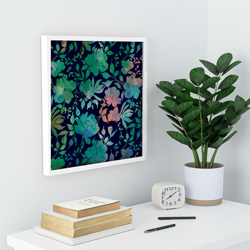 Marta Barragan Camarasa Lush Evening Botanicals Recessed Framing Square