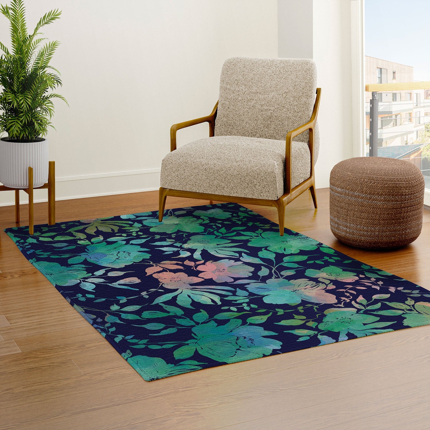 Marta Barragan Camarasa Lush Evening Botanicals Area Rug