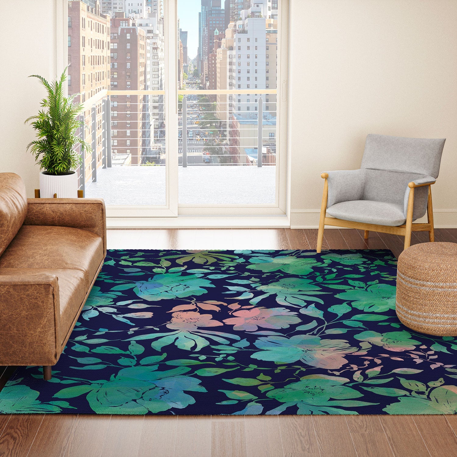 Marta Barragan Camarasa Lush Evening Botanicals Area Rug