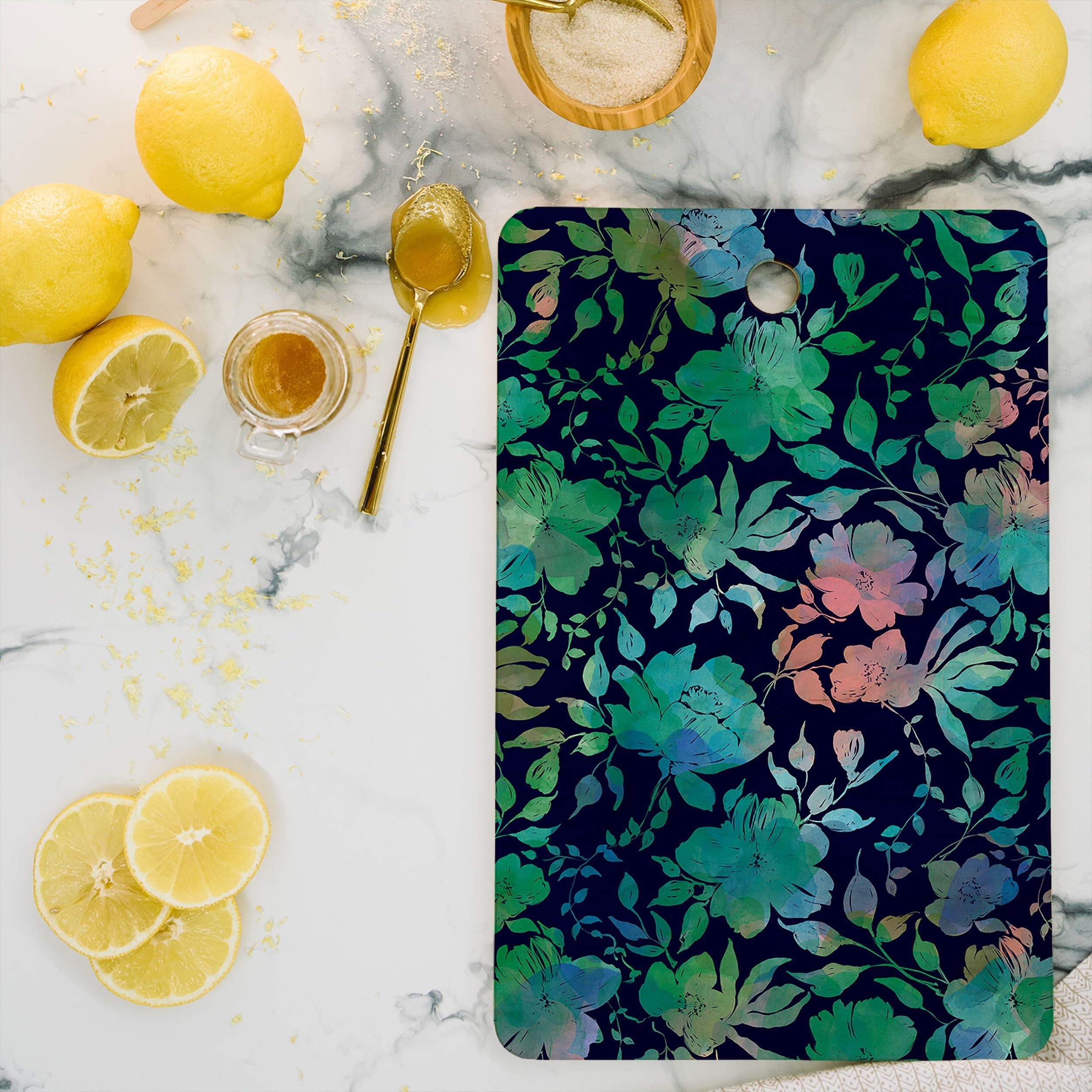 Marta Barragan Camarasa Lush Evening Botanicals Cutting Board Rectangle