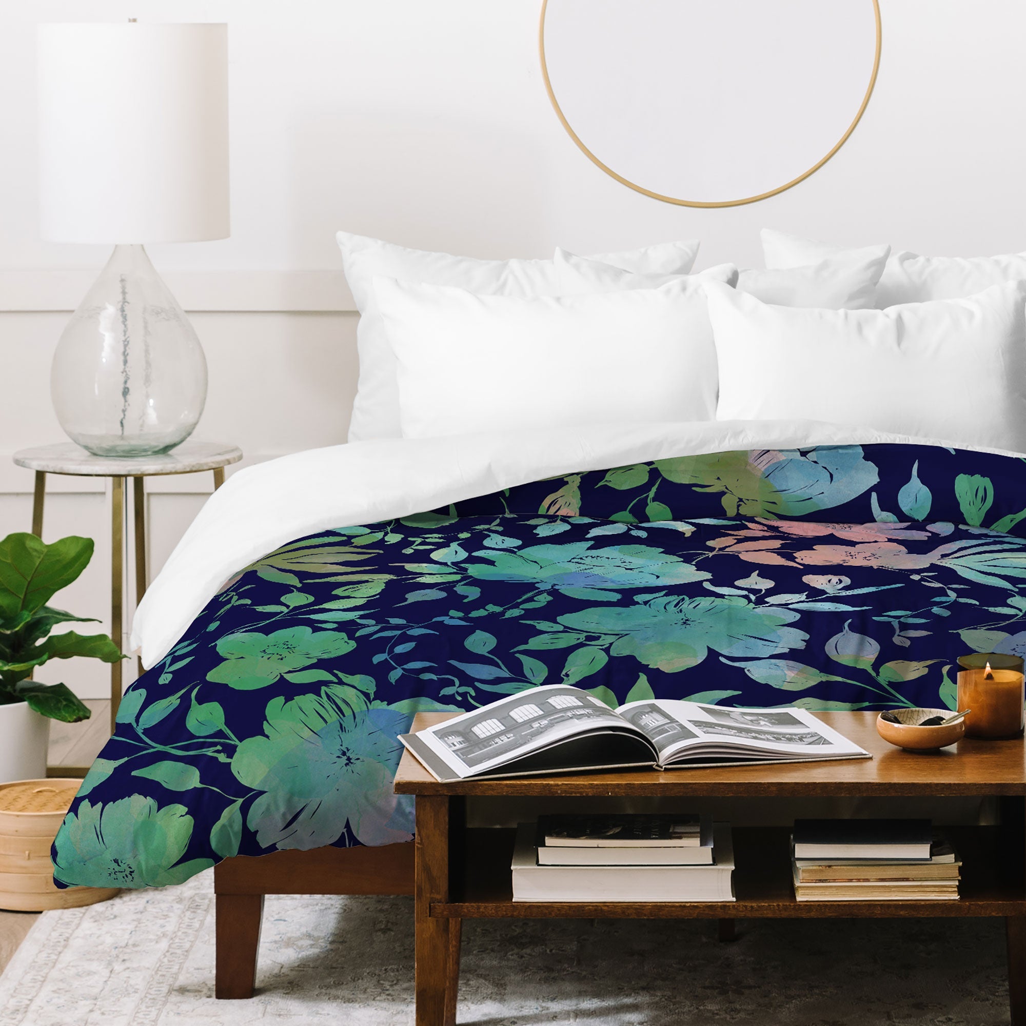 Marta Barragan Camarasa Lush Evening Botanicals Duvet Cover