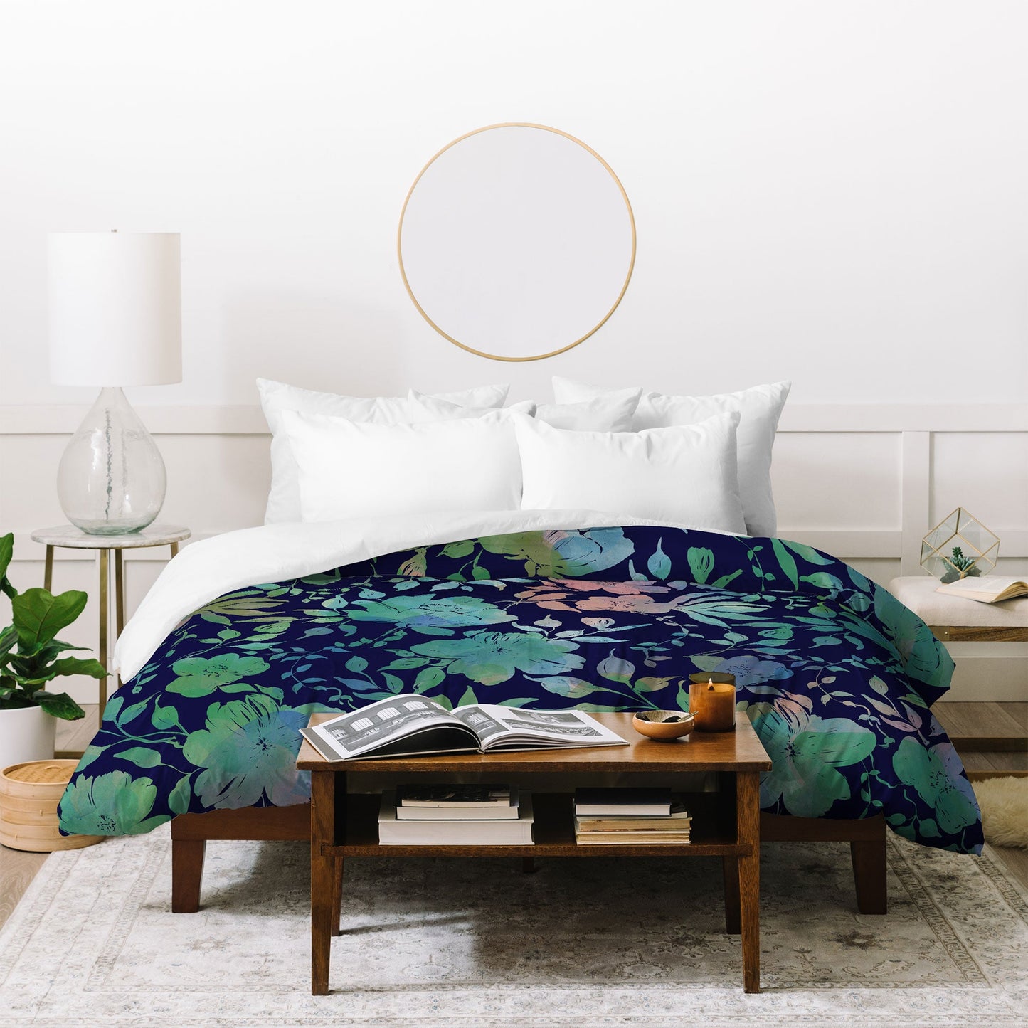 Marta Barragan Camarasa Lush Evening Botanicals Duvet Cover