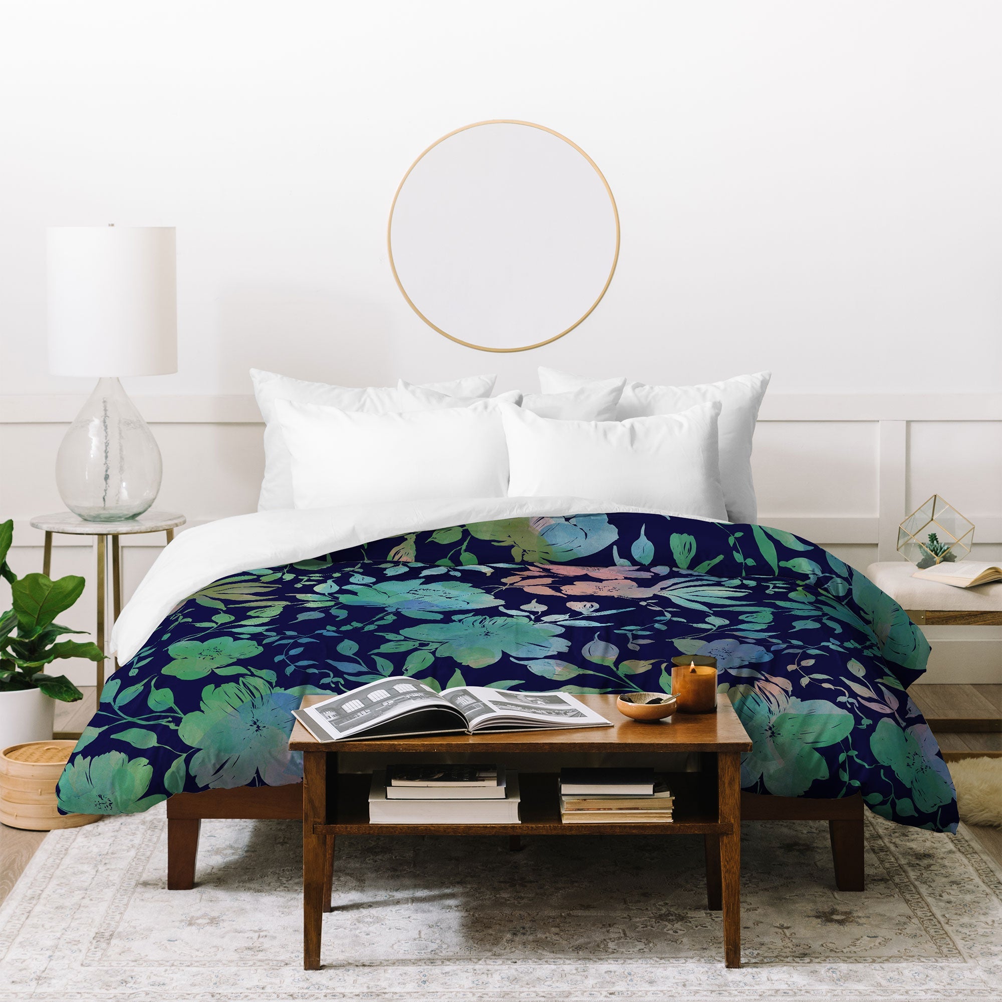 Marta Barragan Camarasa Lush Evening Botanicals Duvet Cover