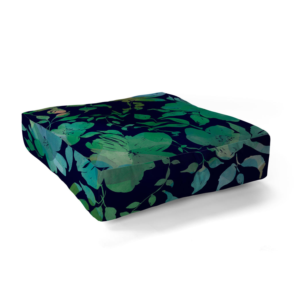 Marta Barragan Camarasa Lush Evening Botanicals Floor Pillow Square