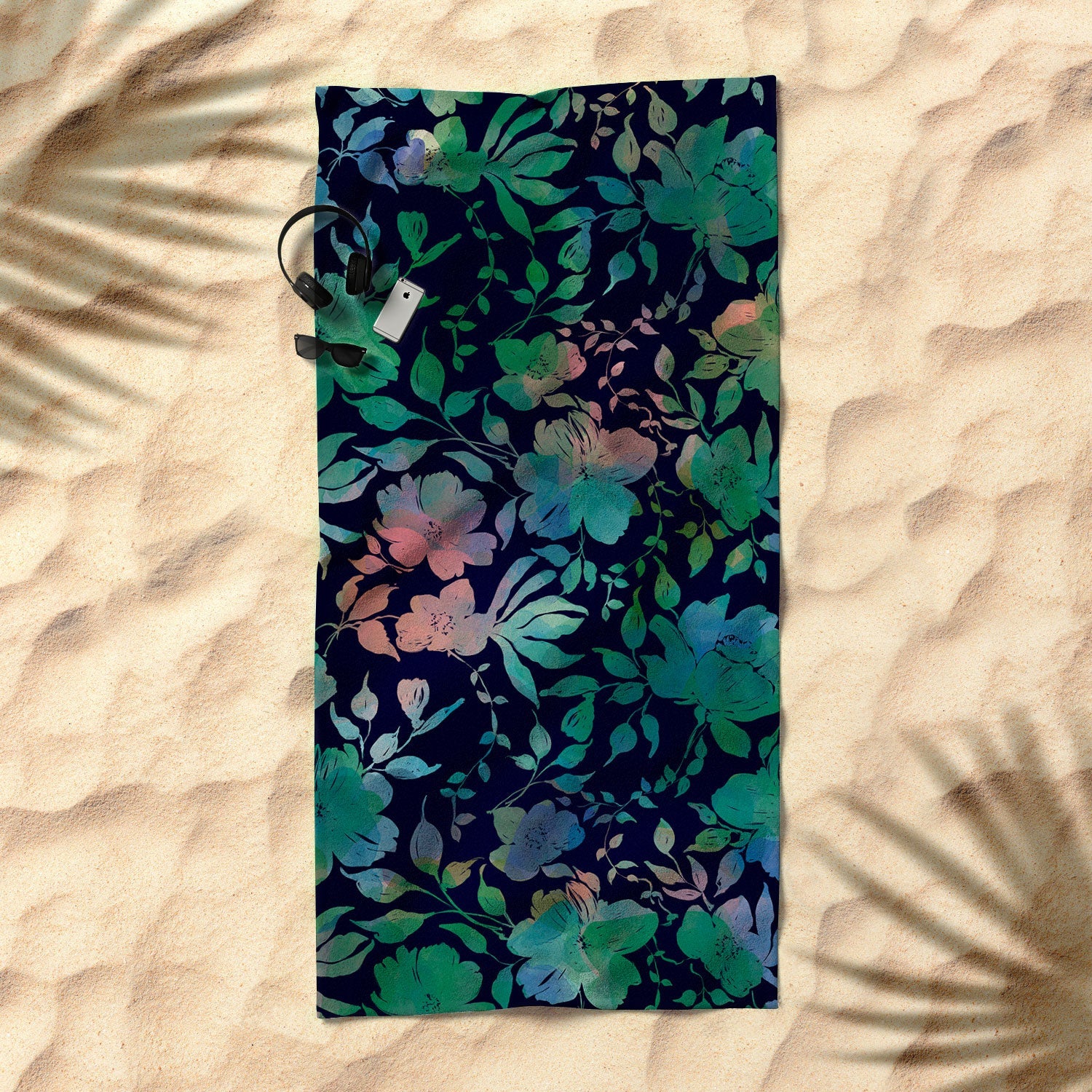 Marta Barragan Camarasa Lush Evening Botanicals Beach Towel