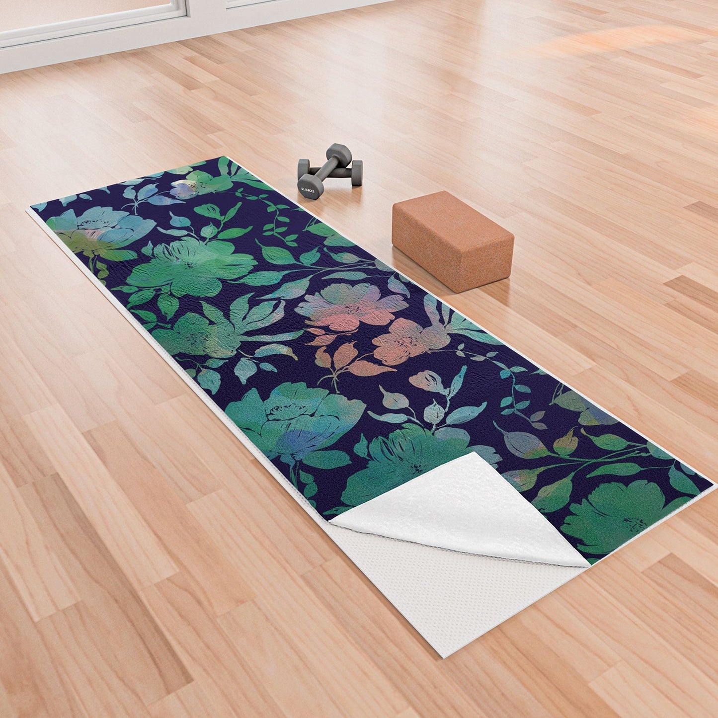 Marta Barragan Camarasa Lush Evening Botanicals Yoga Towel