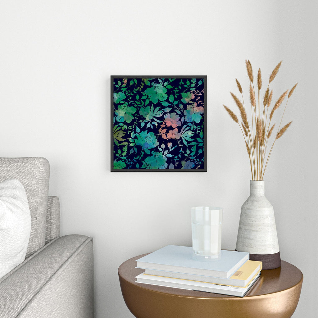 Marta Barragan Camarasa Lush Evening Botanicals Square Metal Framed Art Print