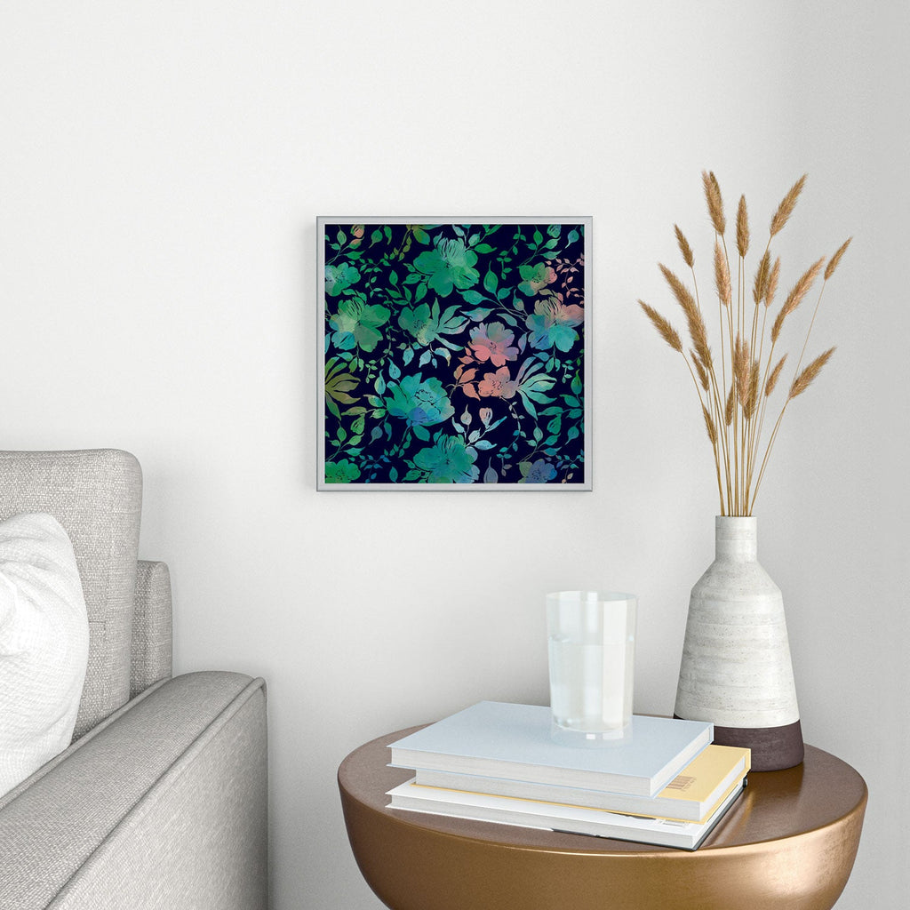 Marta Barragan Camarasa Lush Evening Botanicals Square Metal Framed Art Print