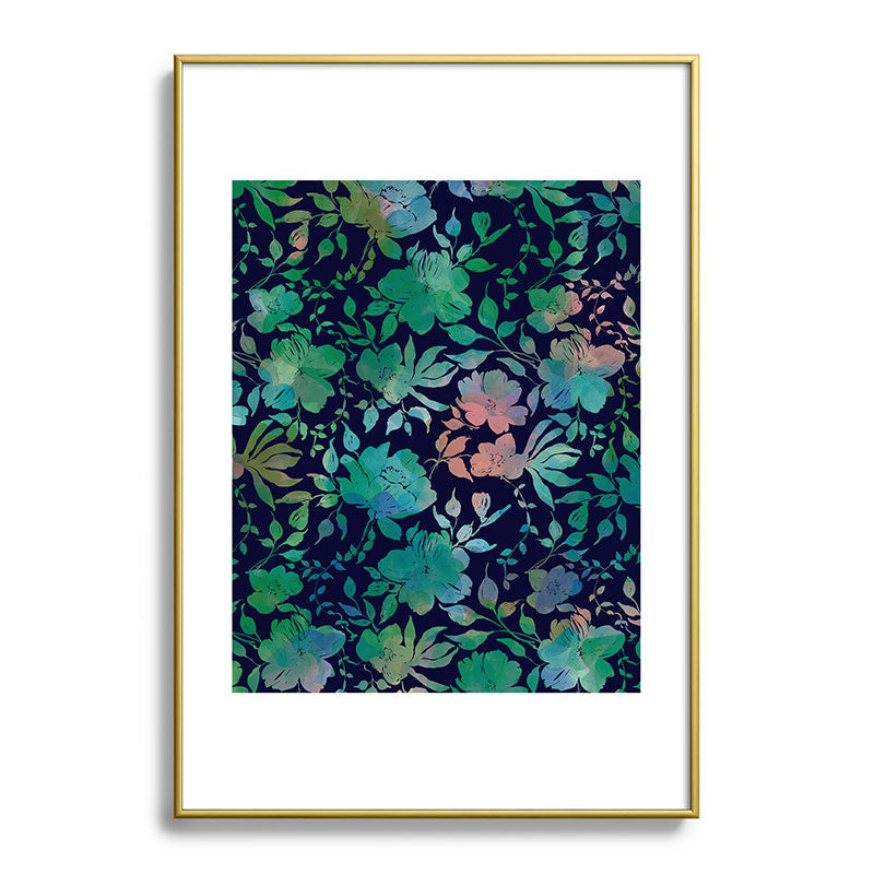 Marta Barragan Camarasa Lush Evening Botanicals Metal Framed Art Print