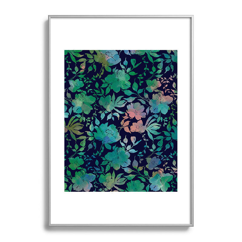Marta Barragan Camarasa Lush Evening Botanicals Metal Framed Art Print