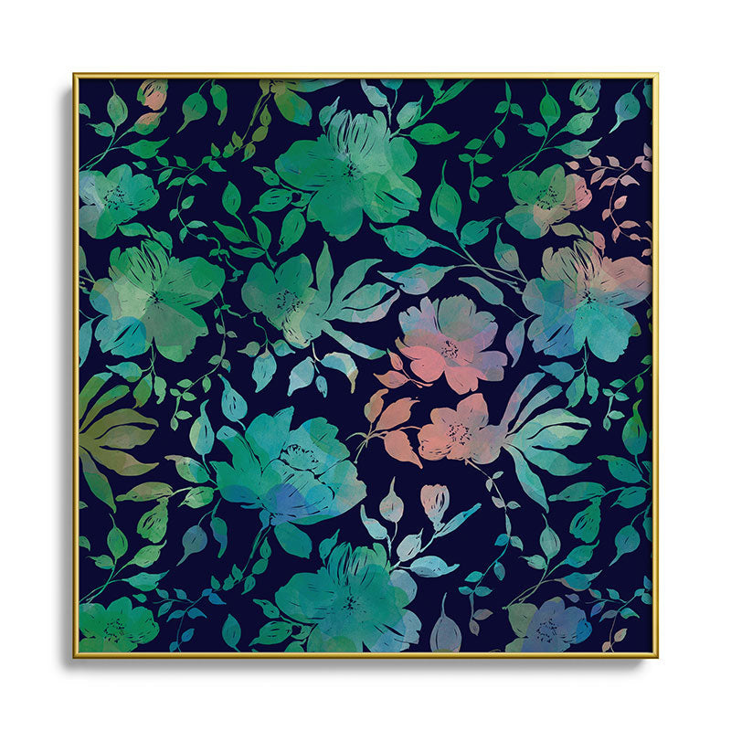 Marta Barragan Camarasa Lush Evening Botanicals Square Metal Framed Art Print