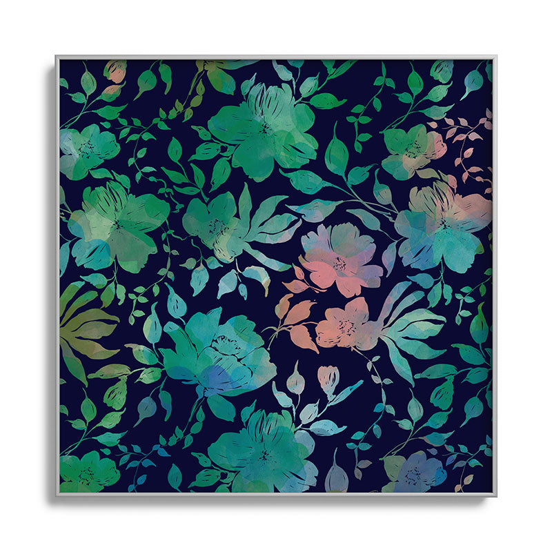 Marta Barragan Camarasa Lush Evening Botanicals Square Metal Framed Art Print