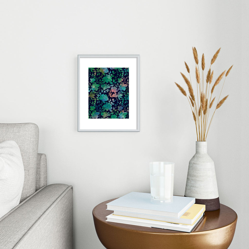 Marta Barragan Camarasa Lush Evening Botanicals Metal Framed Art Print