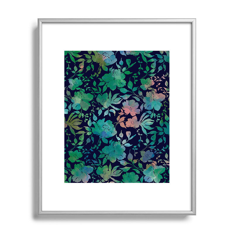 Marta Barragan Camarasa Lush Evening Botanicals Metal Framed Art Print