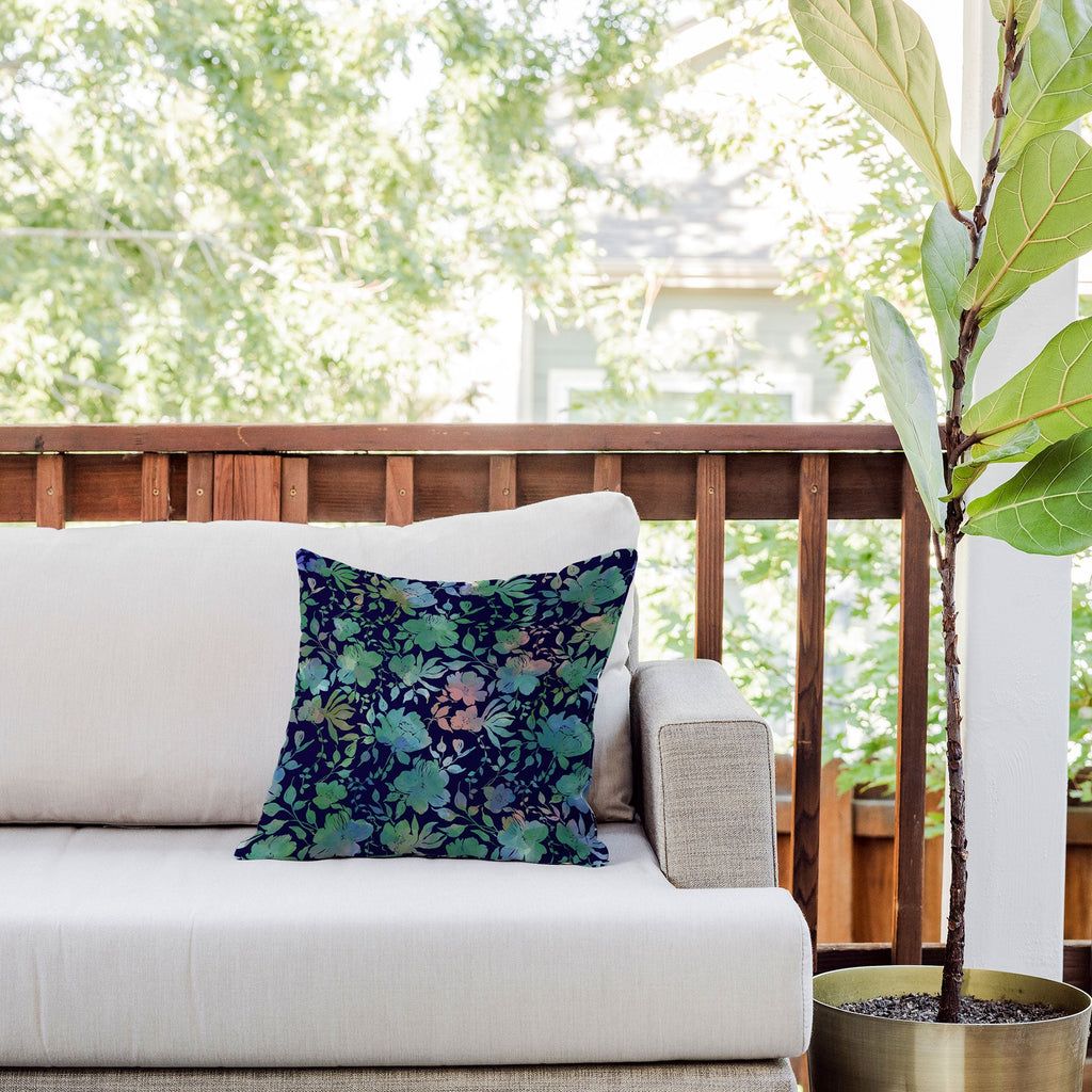 Marta Barragan Camarasa Lush Evening Botanicals Outdoor Throw Pillow