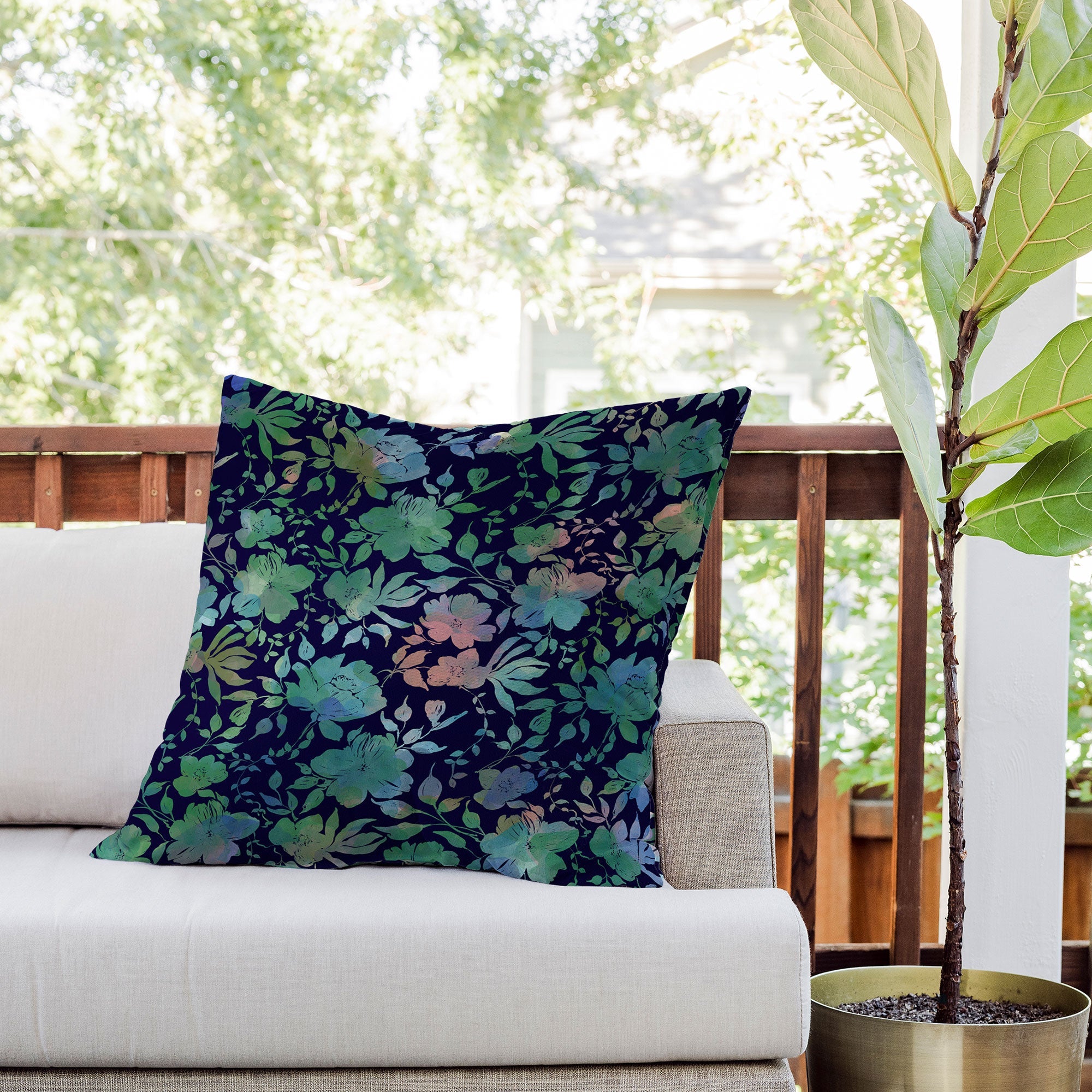 Marta Barragan Camarasa Lush Evening Botanicals Outdoor Throw Pillow