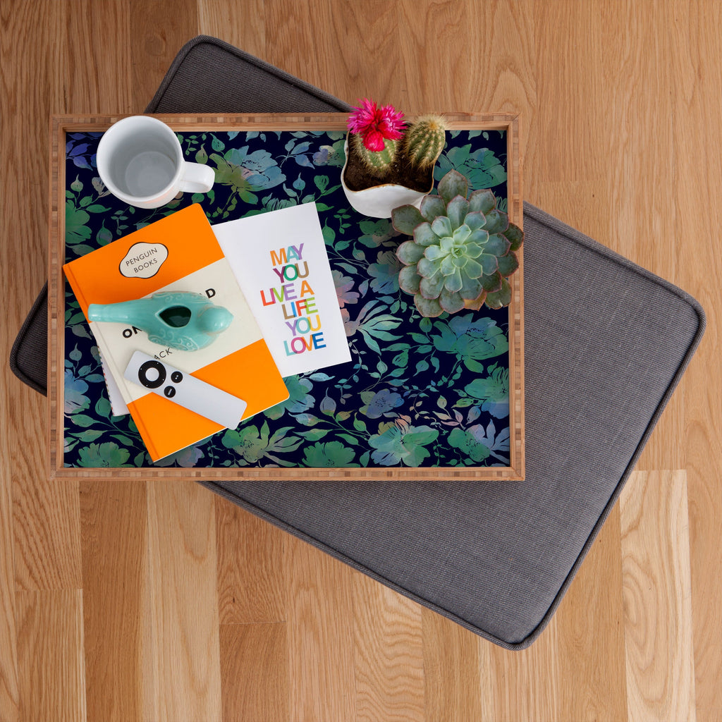 Marta Barragan Camarasa Lush Evening Botanicals Rectangular Tray
