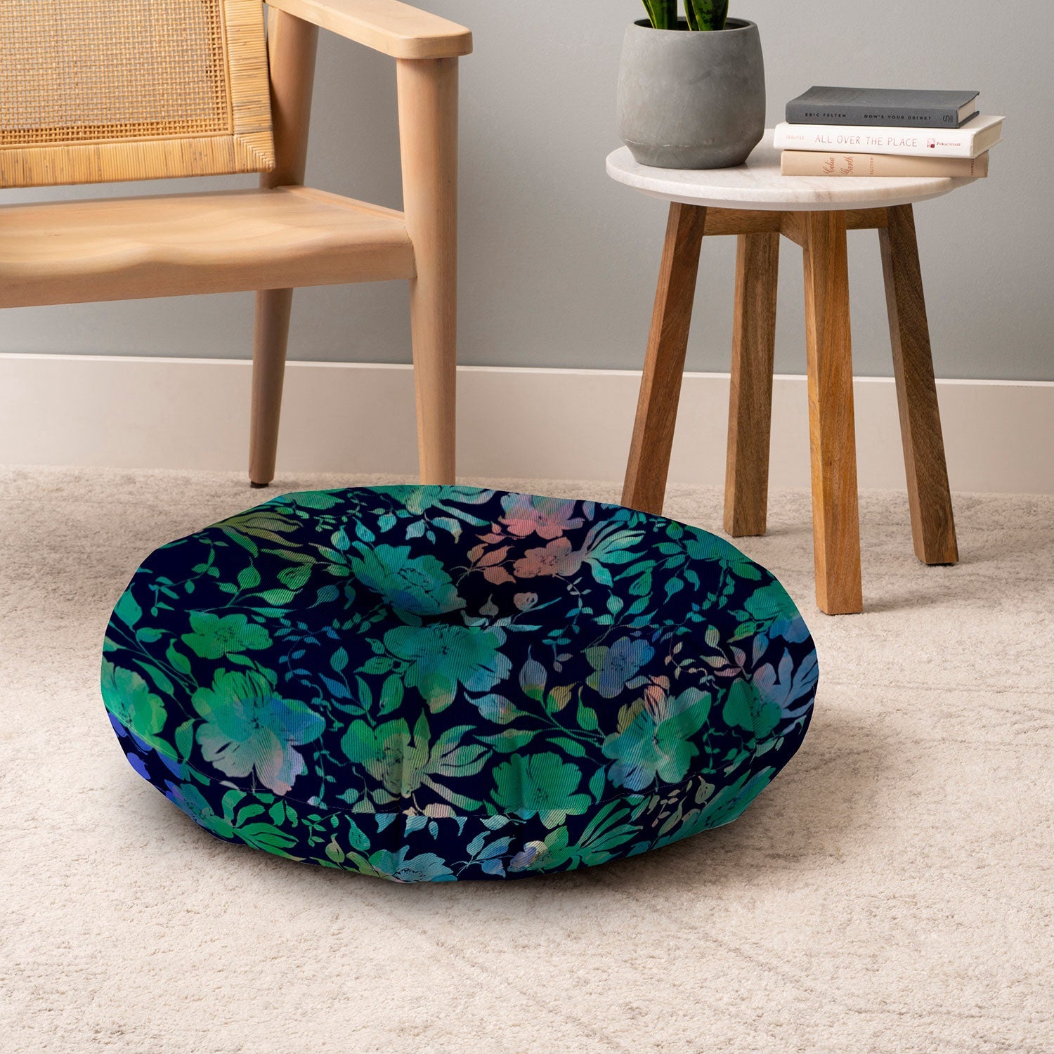 Marta Barragan Camarasa Lush Evening Botanicals Floor Pillow Round