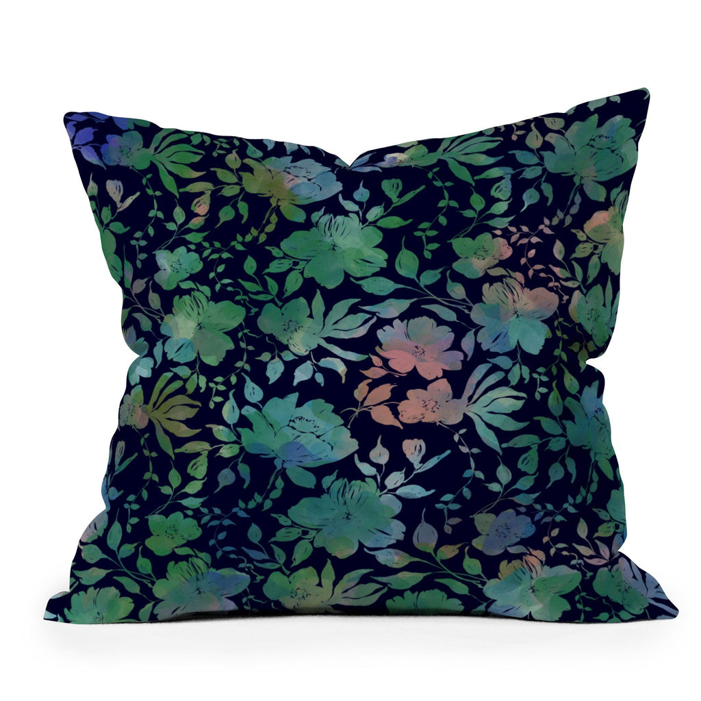 Marta Barragan Camarasa Lush Evening Botanicals Outdoor Throw Pillow