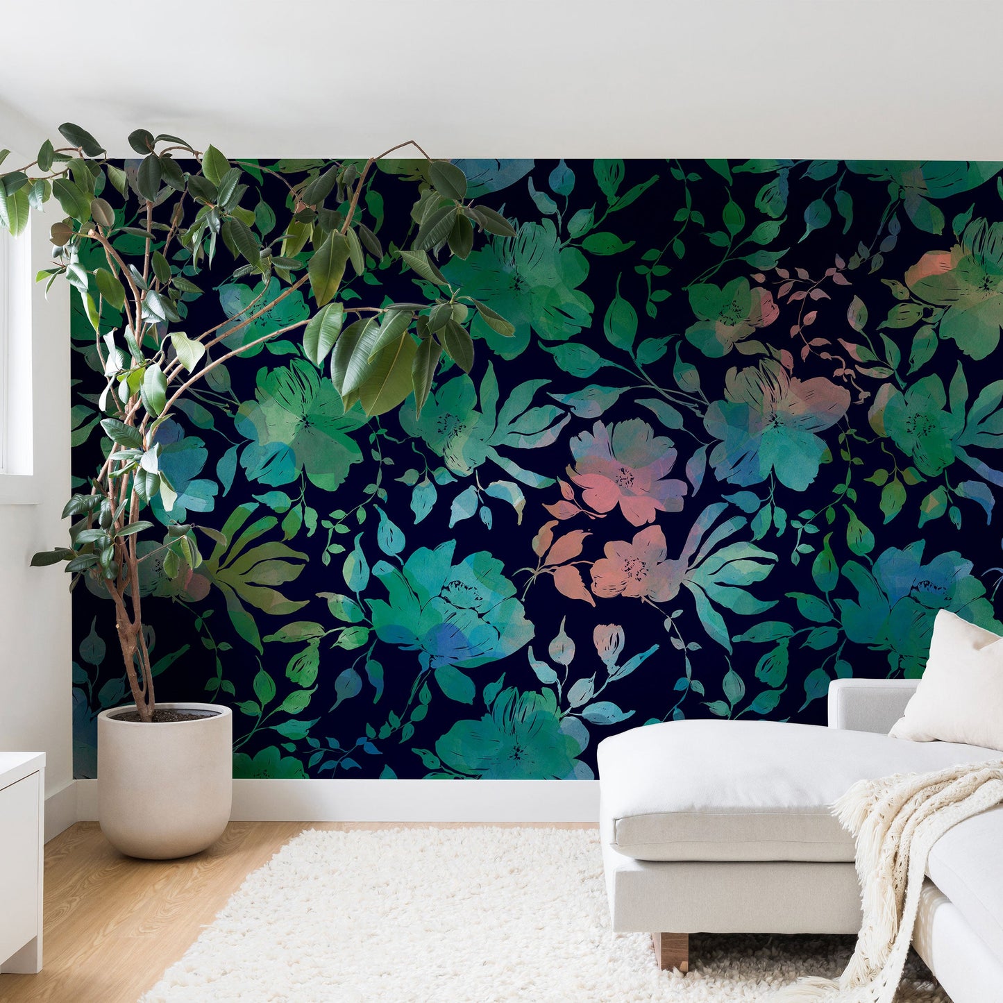 Marta Barragan Camarasa Lush Evening Botanicals Wall Mural