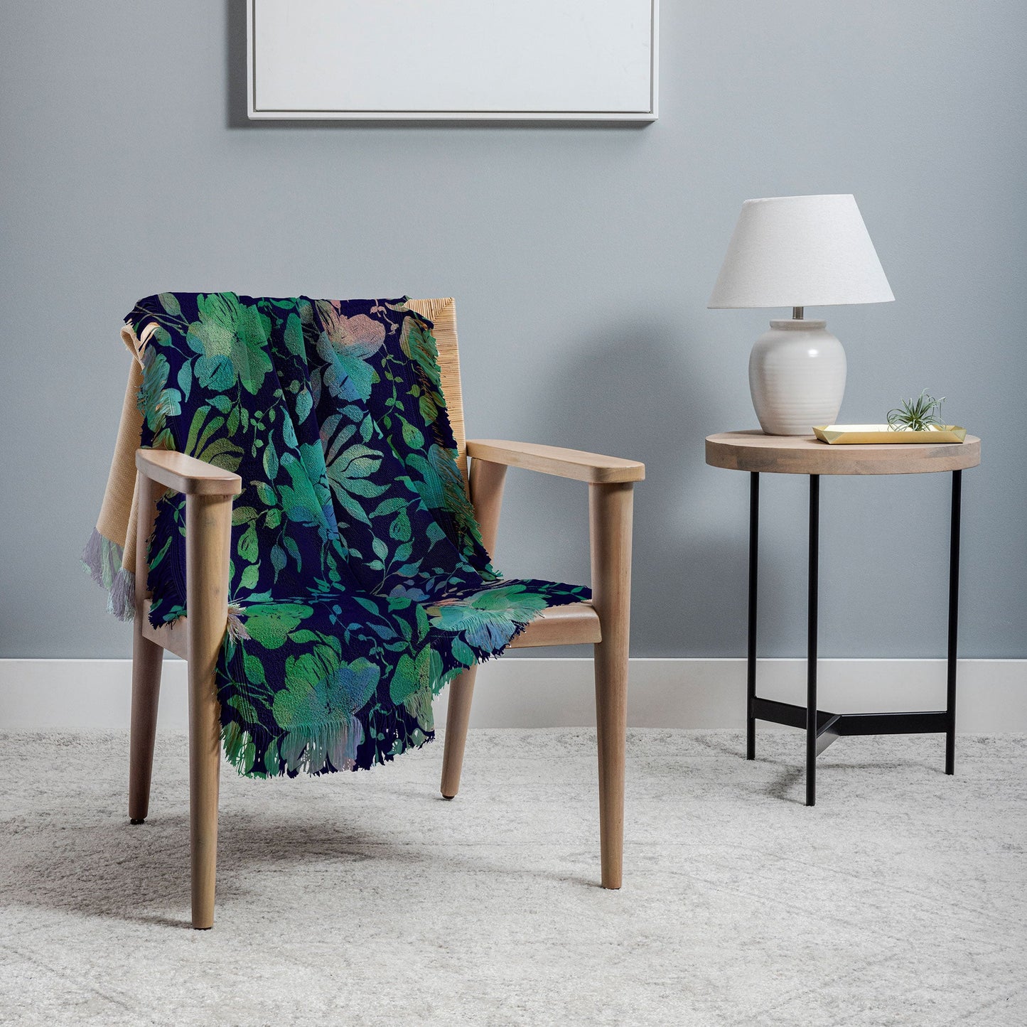 Marta Barragan Camarasa Lush Evening Botanicals Throw Blanket