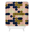 Marta Barragan Camarasa Modern pink geometry Shower Curtain