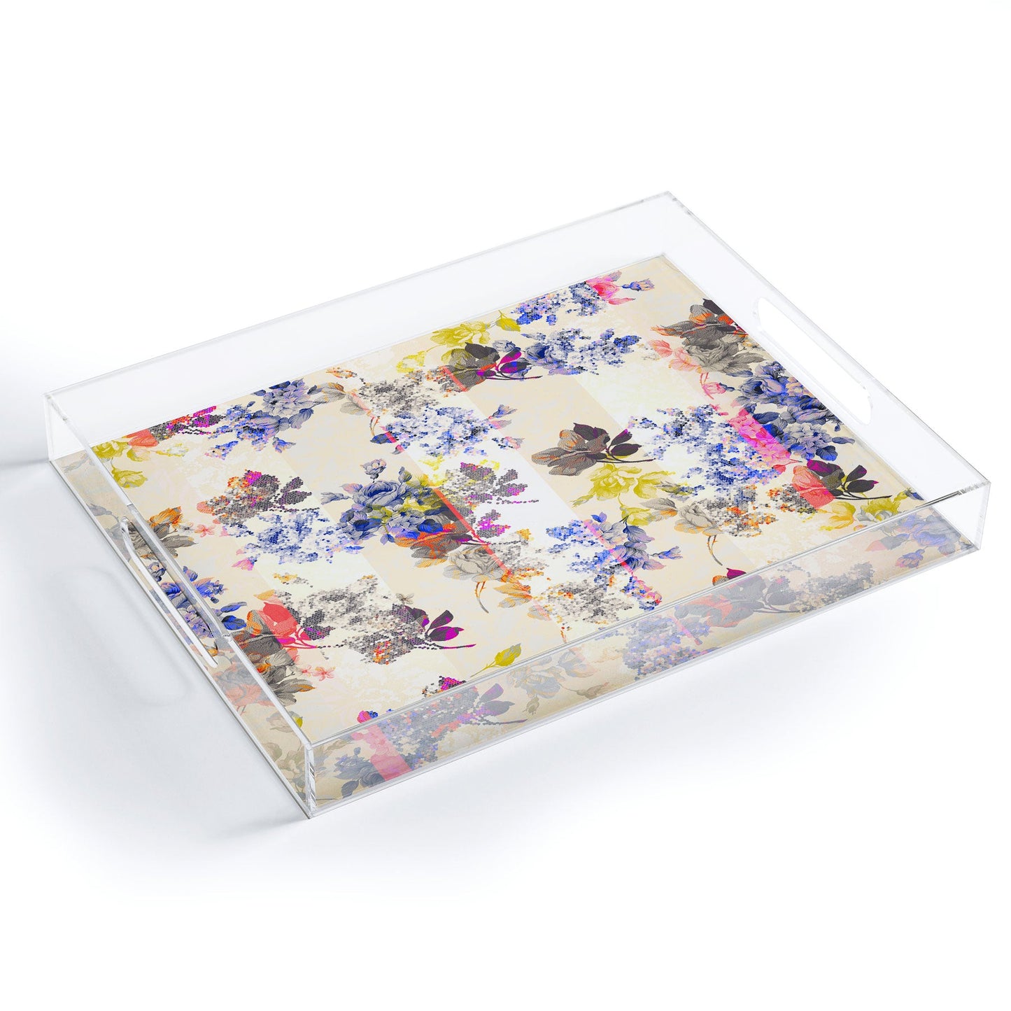 Marta Barragan Camarasa mosaic stripes Acrylic Tray