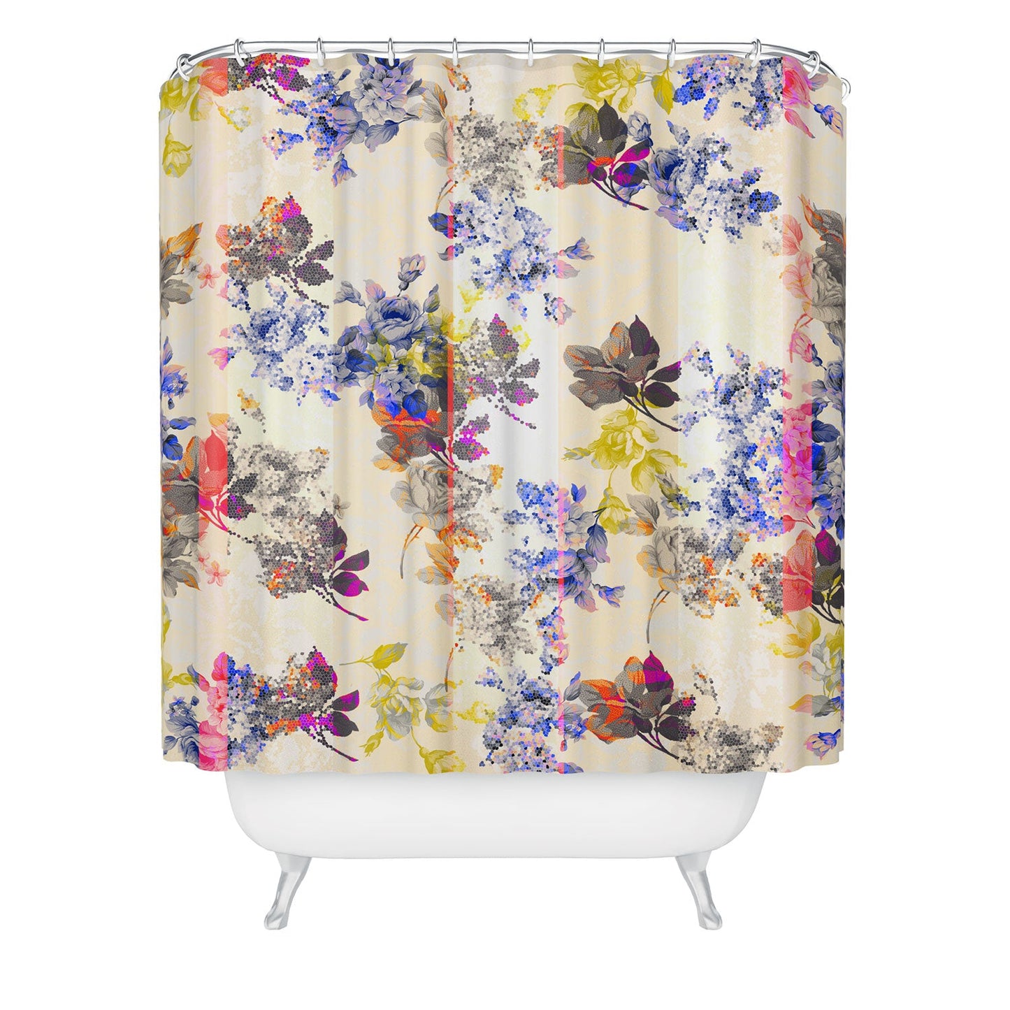 Marta Barragan Camarasa mosaic stripes Shower Curtain
