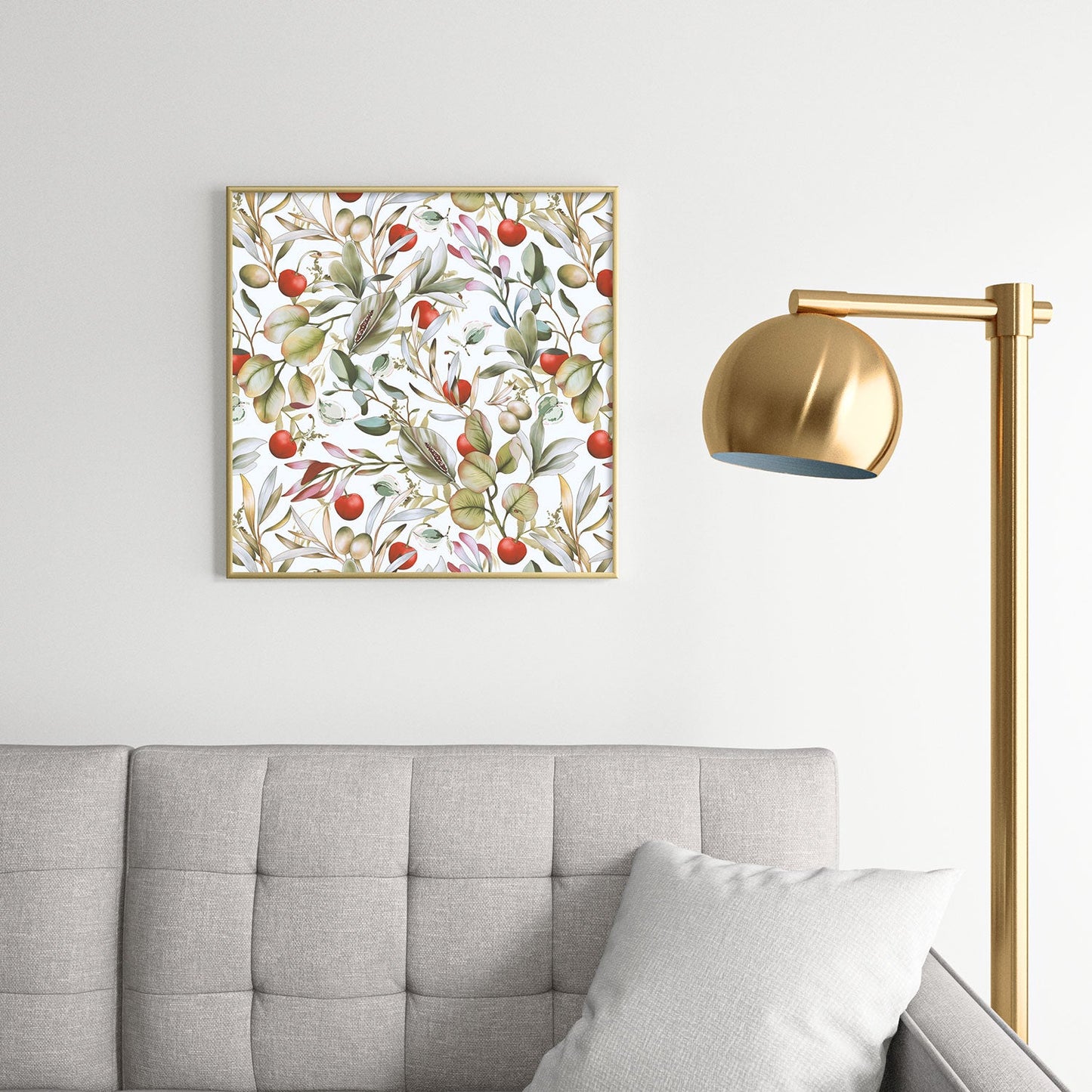 Marta Barragan Camarasa Orchard Elegance Serene Square Metal Framed Art Print