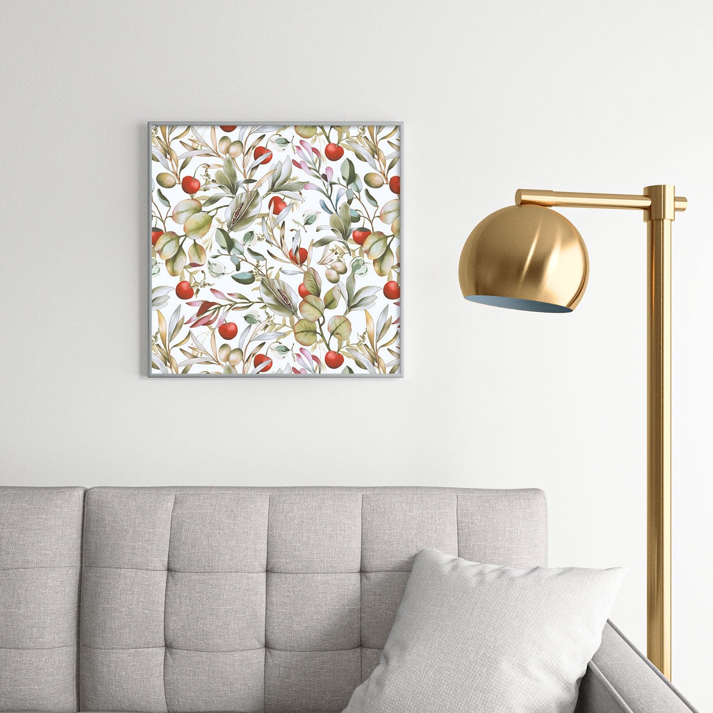 Marta Barragan Camarasa Orchard Elegance Serene Square Metal Framed Art Print