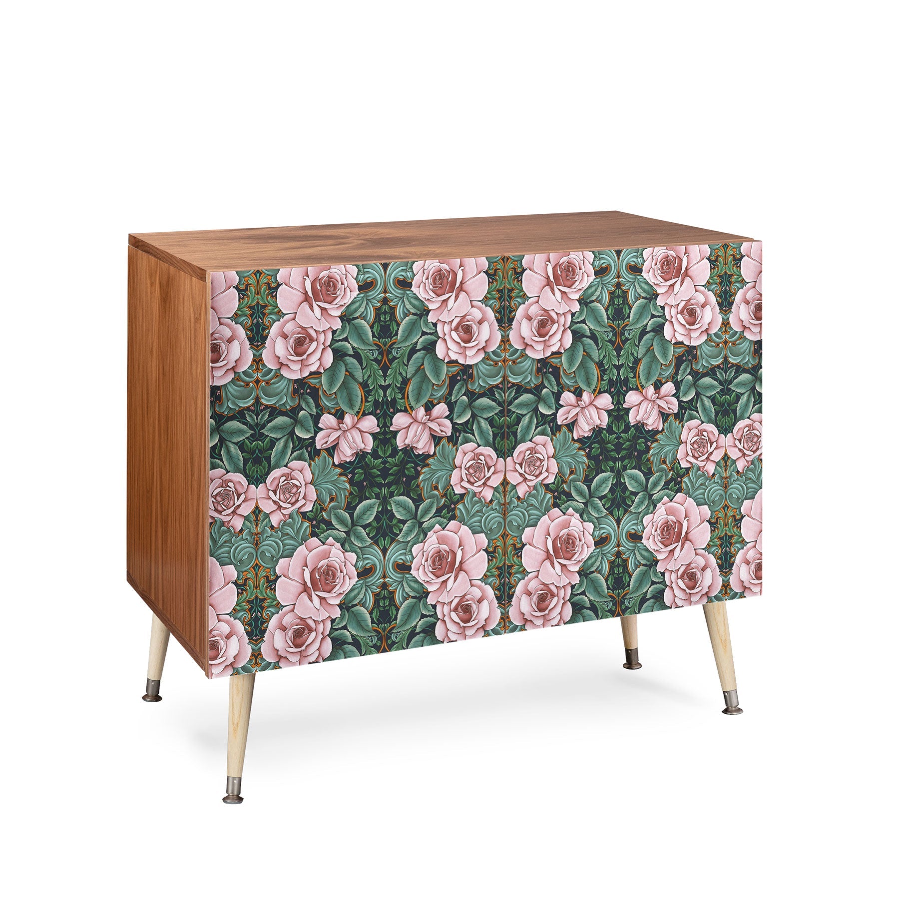 Marta Barragan Camarasa Ornate Vintage Rose Garden Credenza