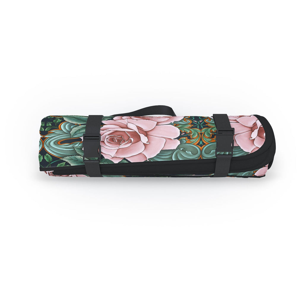 Marta Barragan Camarasa Ornate Vintage Rose Garden Picnic Blanket