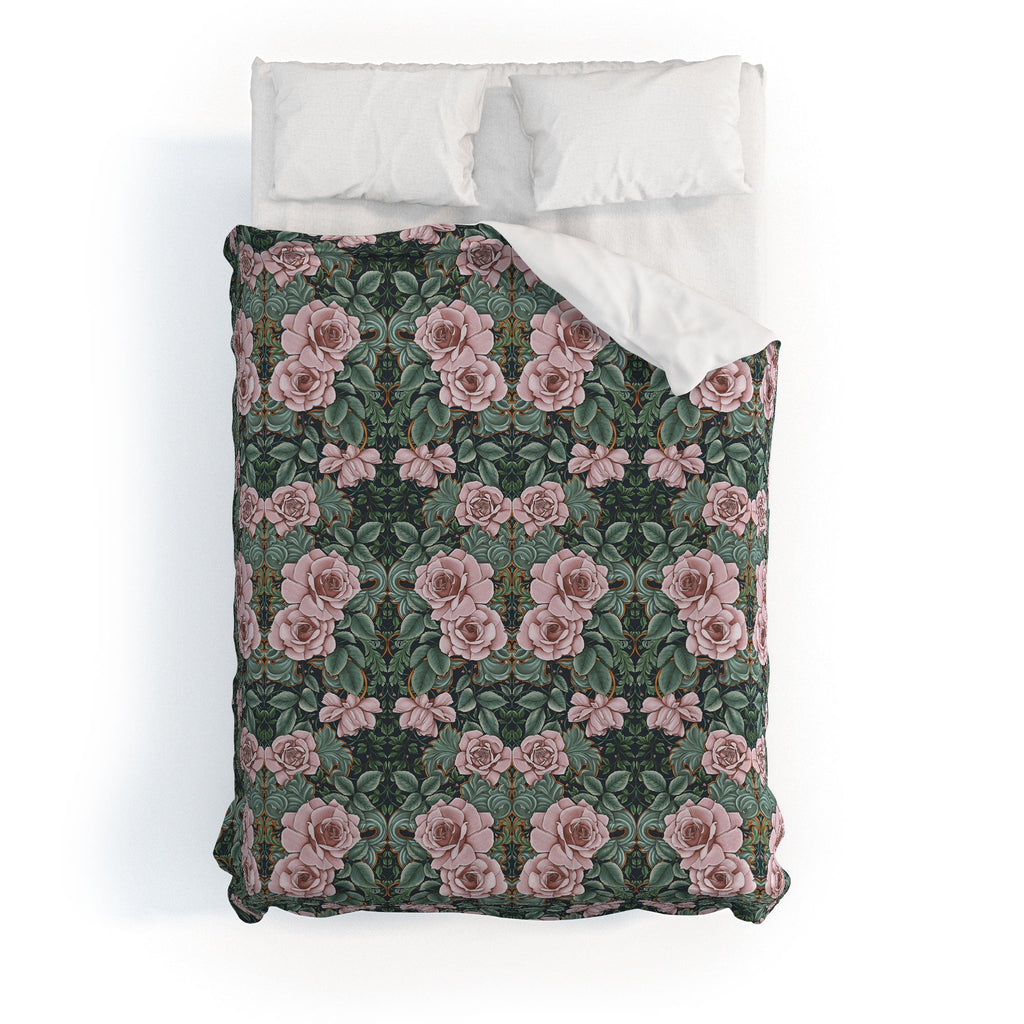 Marta Barragan Camarasa Ornate Vintage Rose Garden Duvet Cover