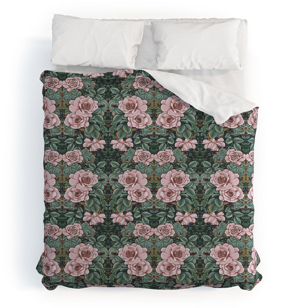 Marta Barragan Camarasa Ornate Vintage Rose Garden Duvet Cover