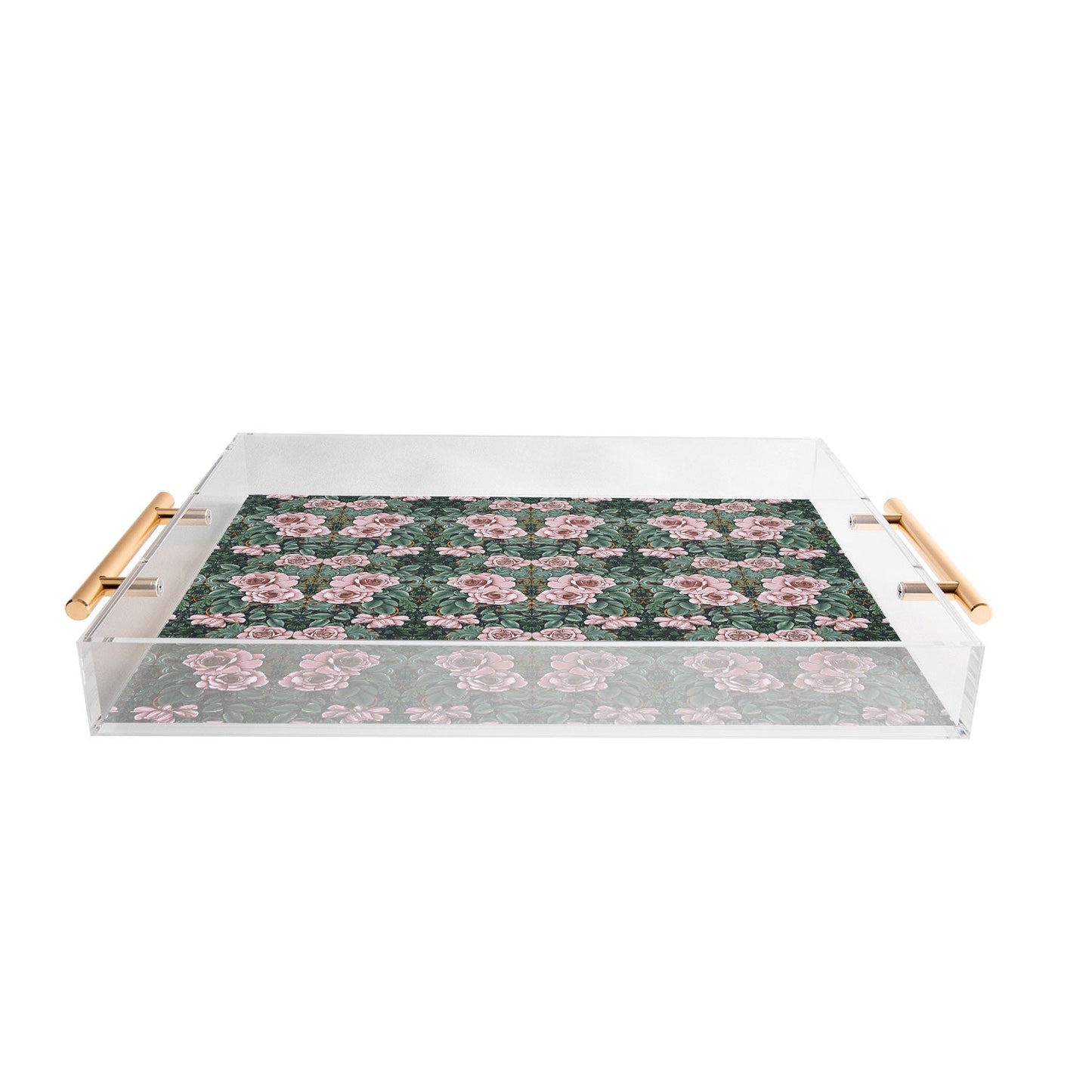 Marta Barragan Camarasa Ornate Vintage Rose Garden Acrylic Tray