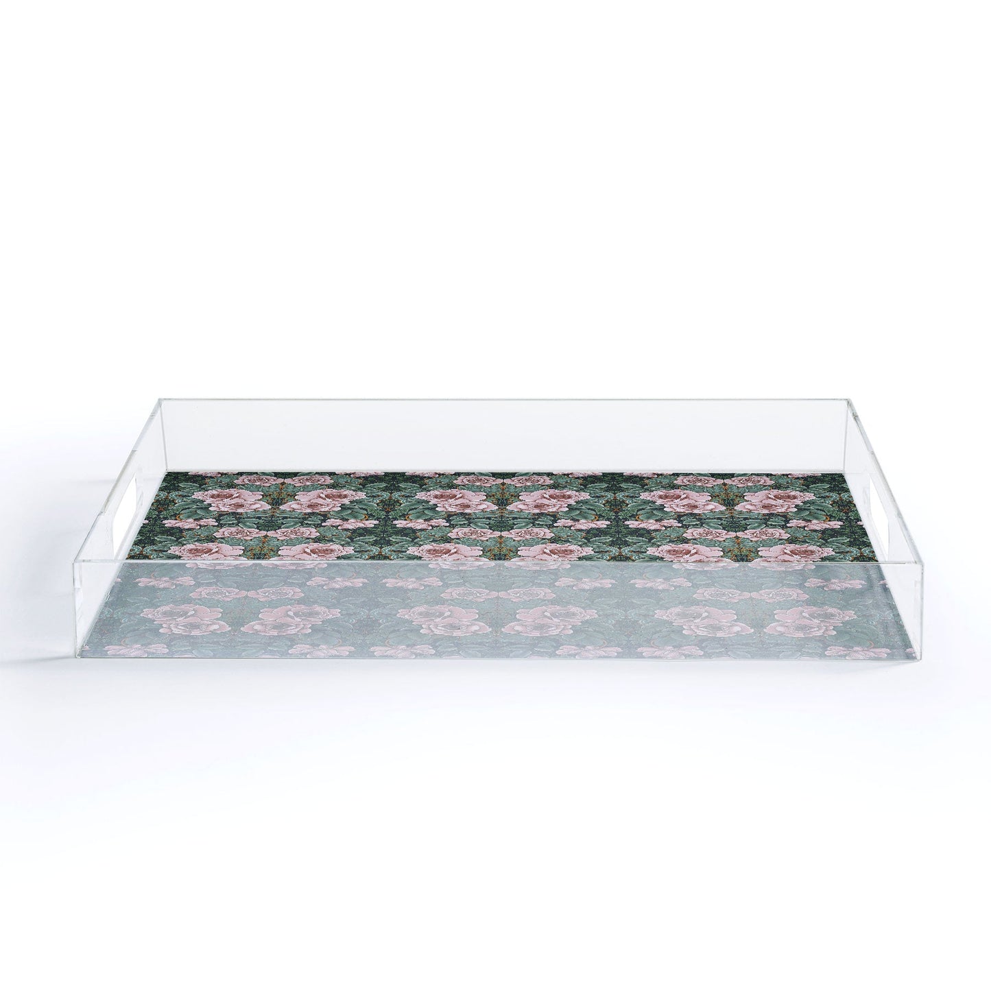 Marta Barragan Camarasa Ornate Vintage Rose Garden Acrylic Tray