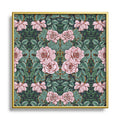Marta Barragan Camarasa Ornate Vintage Rose Garden Square Metal Framed Art Print