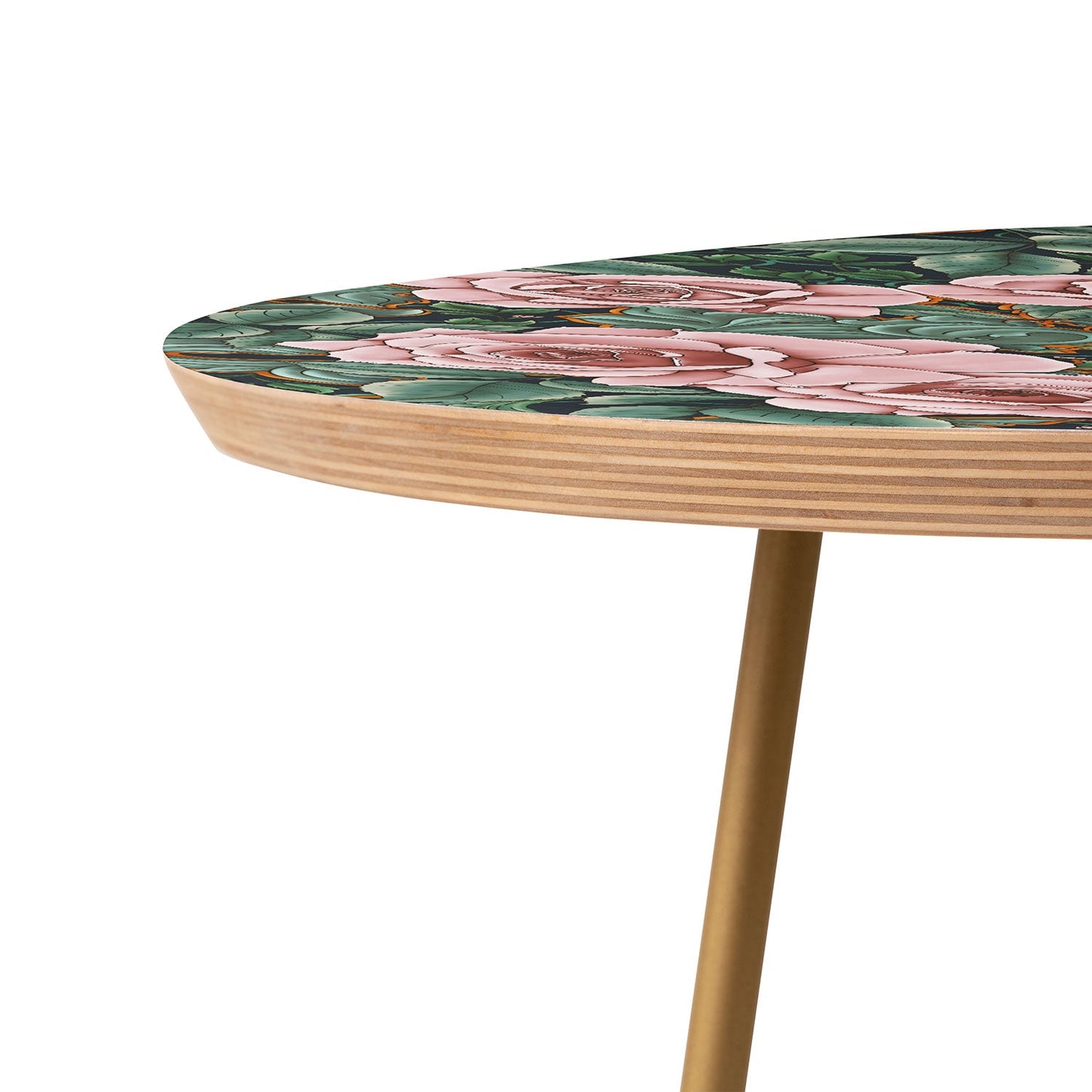 Marta Barragan Camarasa Ornate Vintage Rose Garden Round Side Table
