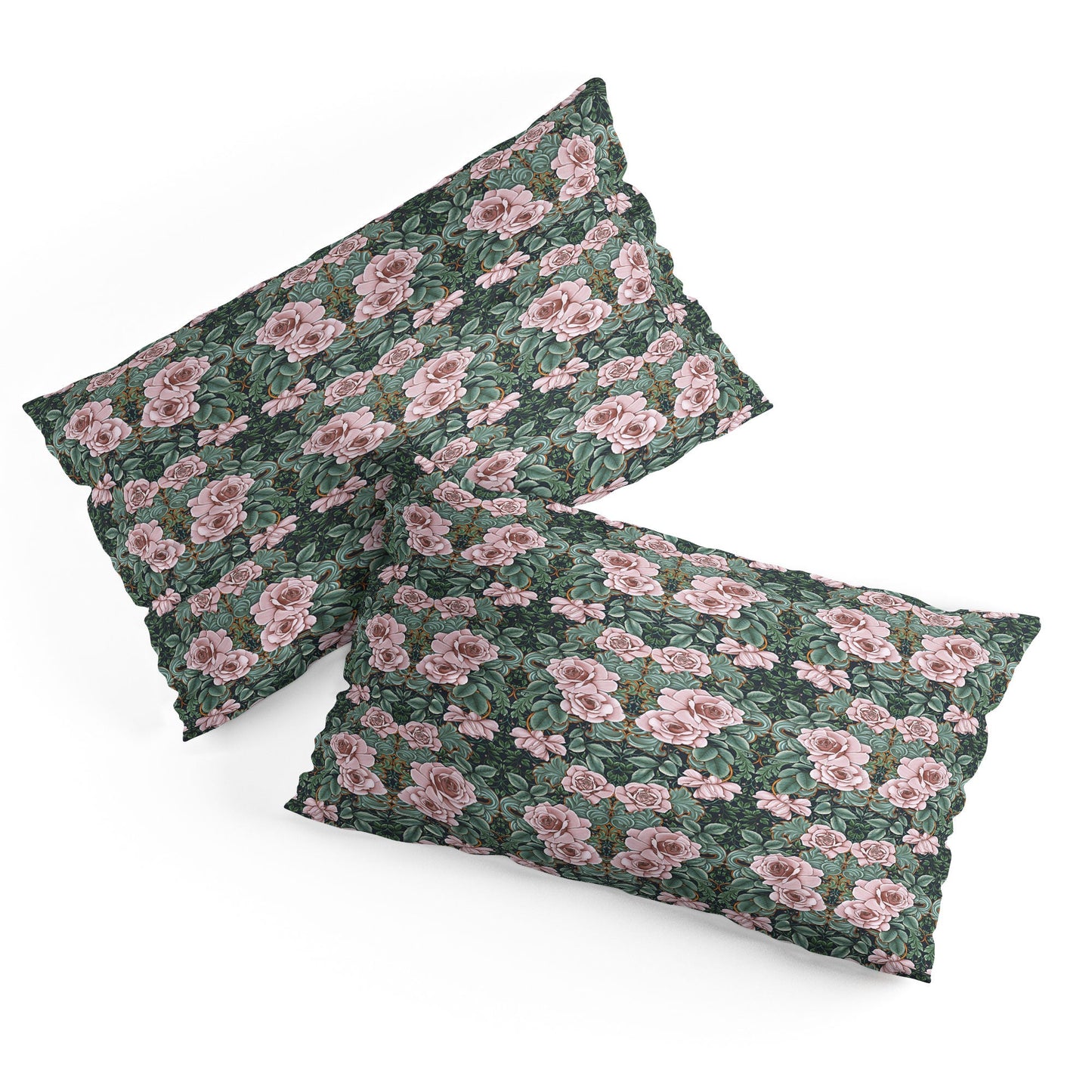 Marta Barragan Camarasa Ornate Vintage Rose Garden Pillow Shams