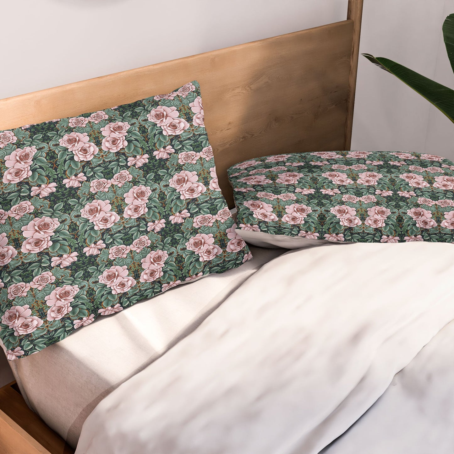 Marta Barragan Camarasa Ornate Vintage Rose Garden Pillow Shams
