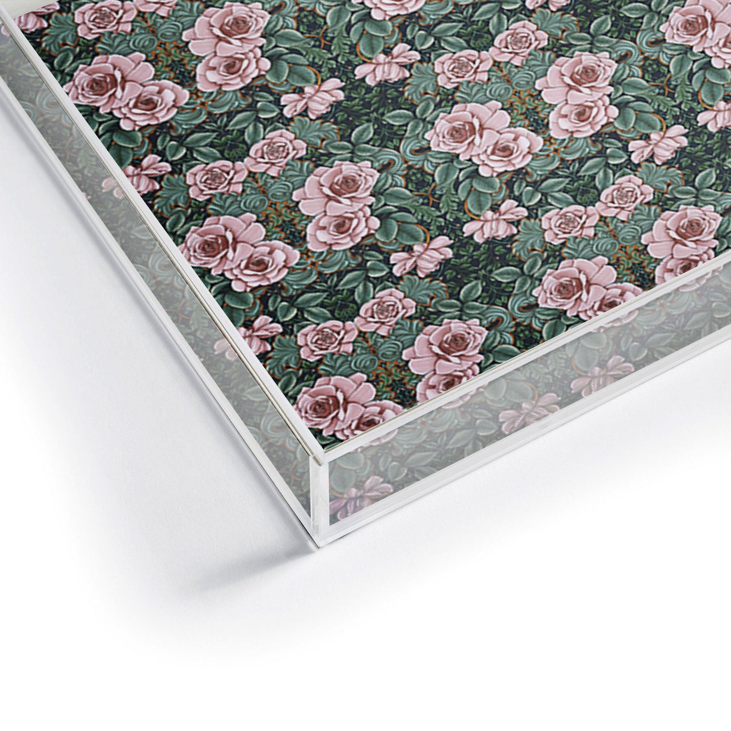 Marta Barragan Camarasa Ornate Vintage Rose Garden Acrylic Tray
