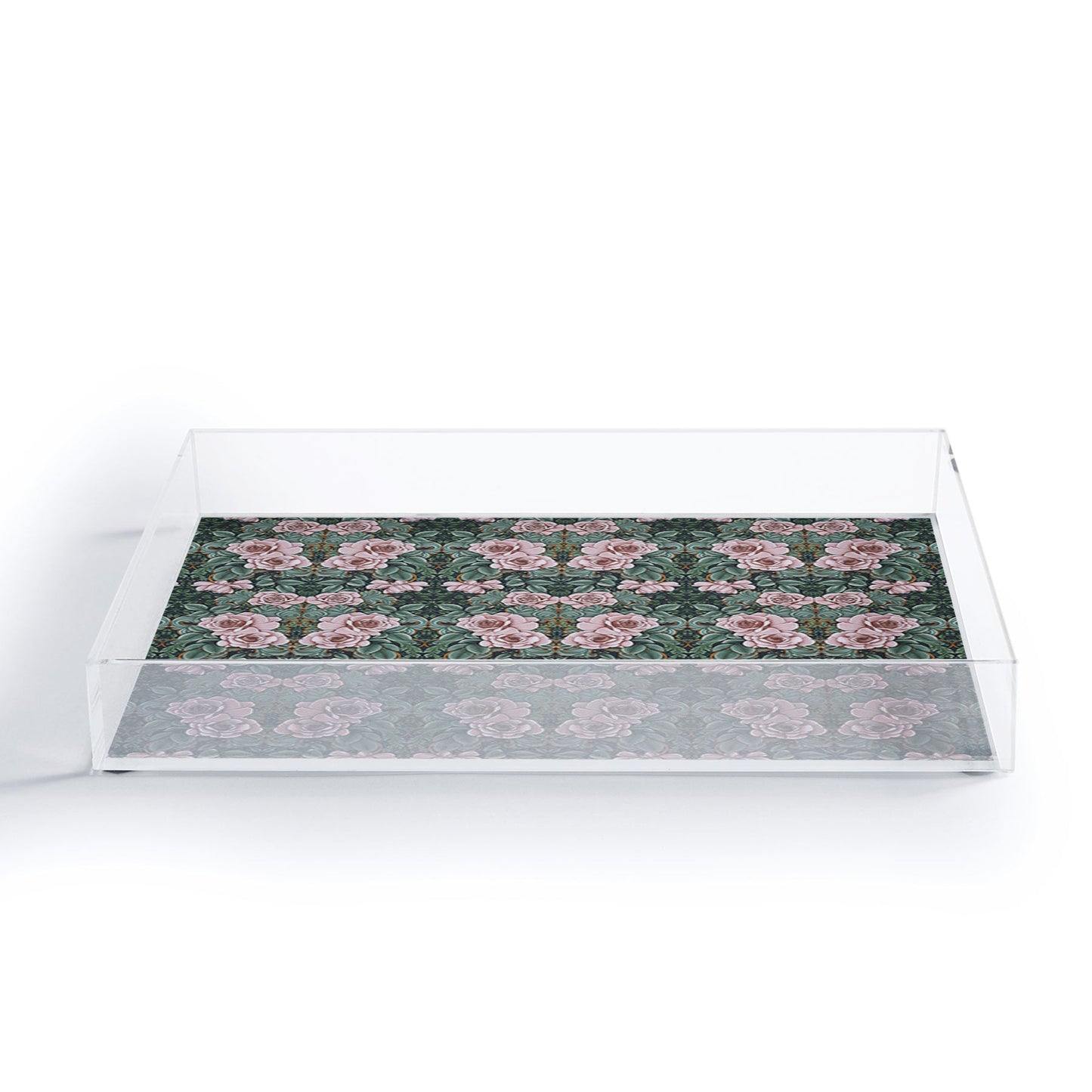 Marta Barragan Camarasa Ornate Vintage Rose Garden Acrylic Tray