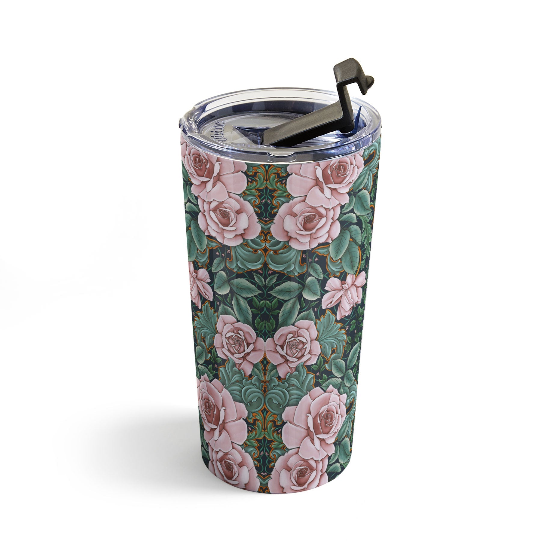 Marta Barragan Camarasa Ornate Vintage Rose Garden Travel Mug