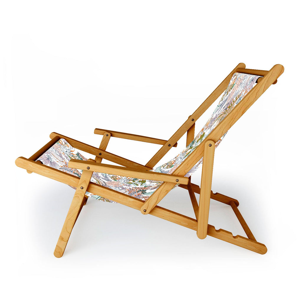 Marta Barragan Camarasa Pastel tropical botanical 90 Sling Chair
